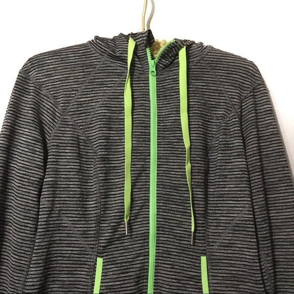 Lukka Performance Hoodie Zip-Up Gray Green Size Medium‎ - Picture 2 of 8
